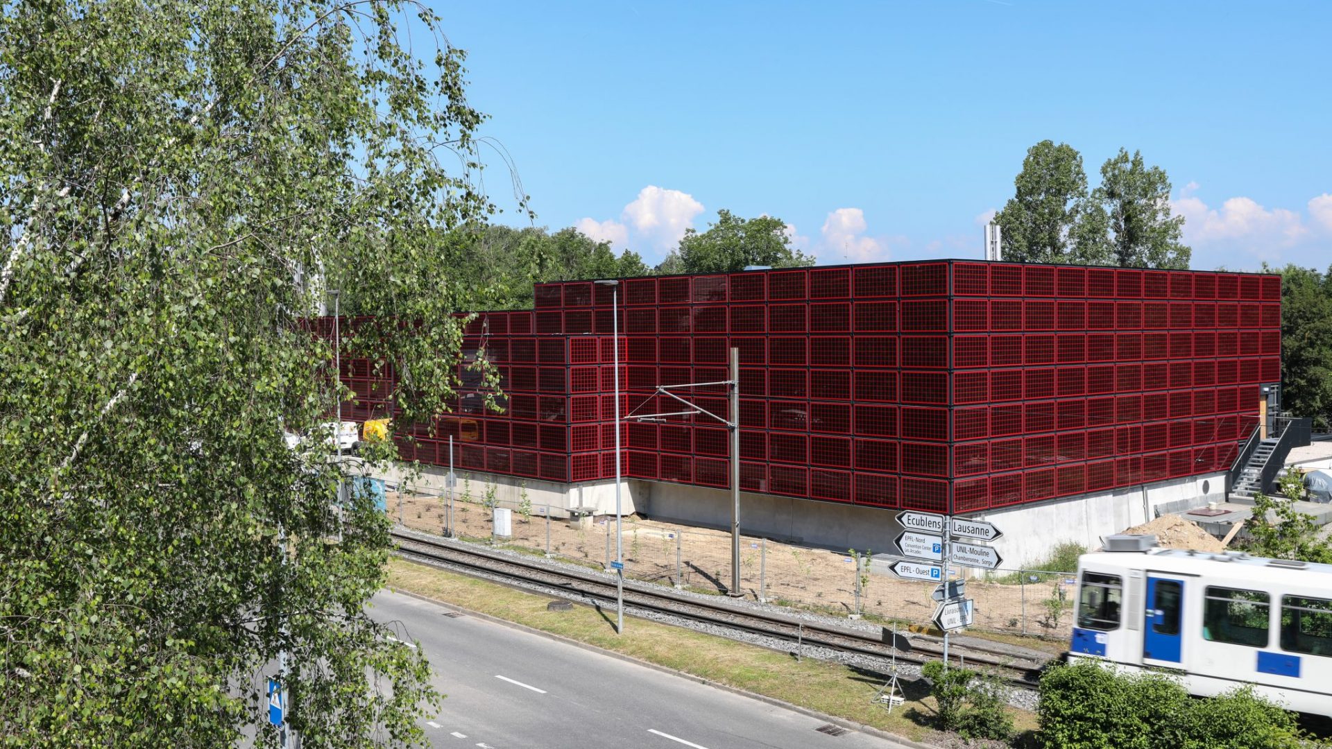 Vue de la nouvelle centrale de chauffe de l'EPFL © Murielle Gerber / EPFL, 2022